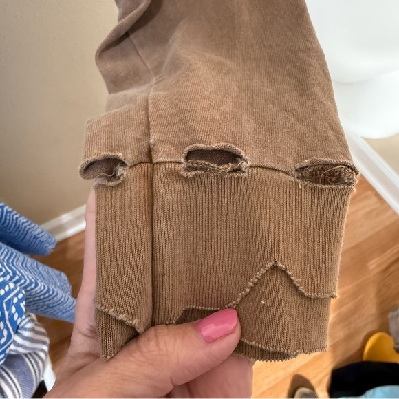 Josh Brown soho crop long sleeve  distressed one size - Picture 4 of 6